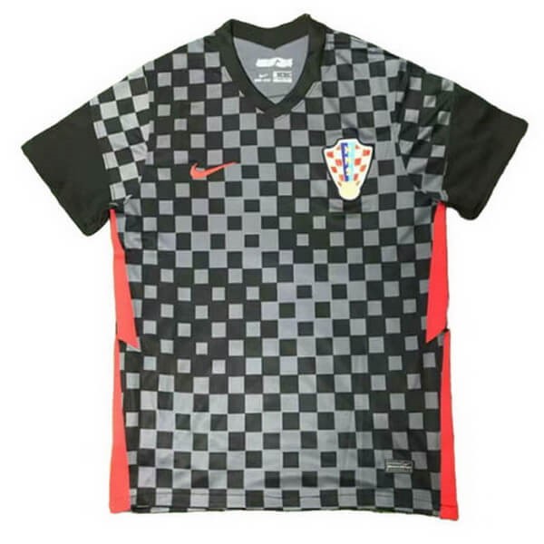 Thailande Maillot Football Croatie Exterieur 2020 Noir